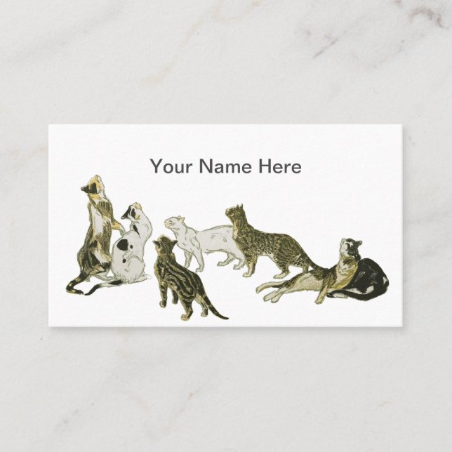 Personalizable Cats Business Card (Front)