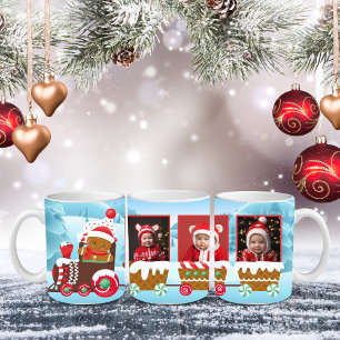 Personalizable Christmas Train Photo Mug