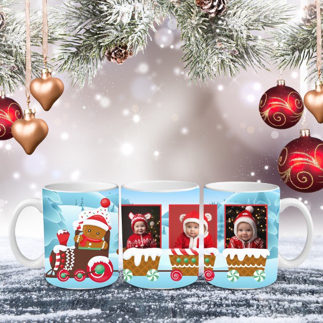 Personalizable Christmas Train Photo Mug (Creator Uploaded)