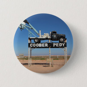 Personalizable Coober Pedy Outback Souvenir 6 Cm Round Badge