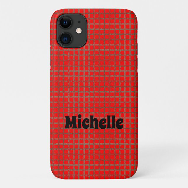 Personalizable - Cool Hot Red Unique Pattern Case-Mate iPhone Case (Back)