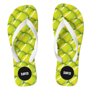 Personalizable Cool Tennis Pattern Sport Gift Flip Flops