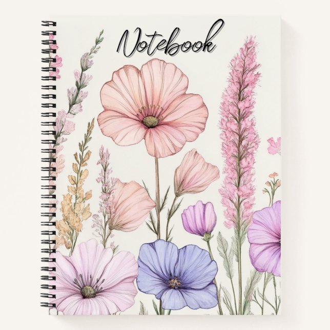 Personalizable Cottagecore Art Design  Notebook (Front)