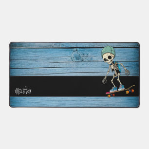 Personalizable Customized Desk Mat Skeleton Rustic