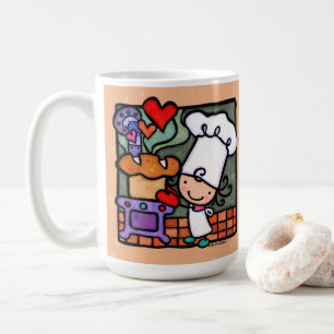 Personalizable Cute Bread Baking Chef Coffee Mug