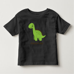 Personalizable Cute Green Dinosaur Toddler T-Shirt