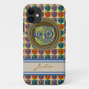 personalizable cute owl bird iPhone 11 case