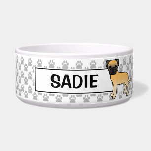 Personalizable Fawn Bullmastiff Dog And Name