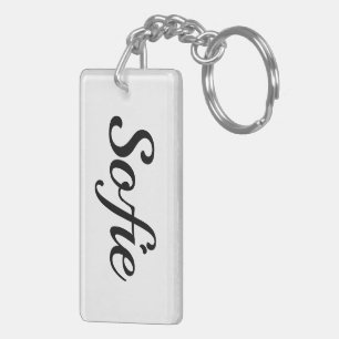 personalizable first name Sofie black and white Key Ring