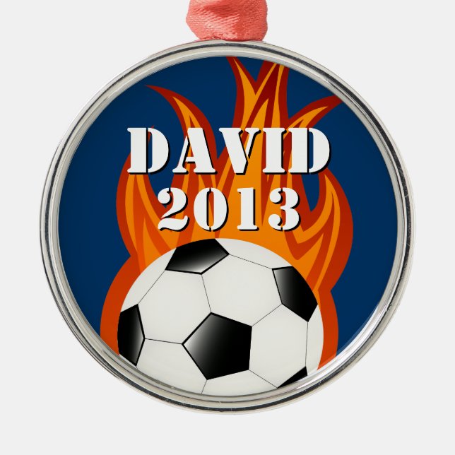 Personalizable fooball / soccer ornament (Front)