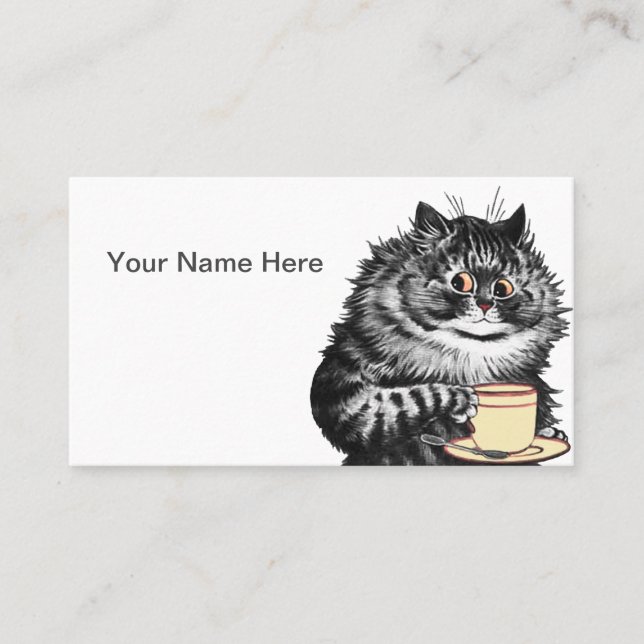 Personalizable Funny Cat Business Card (Front)