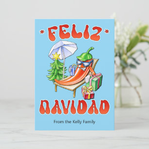 Personalizable Funny Feliz Navidad Christmas Chill Holiday Card