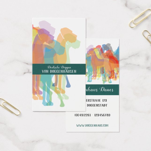 personalizable Great Dane cards (Office)