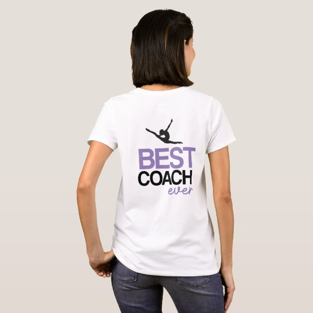 Personalizable Gymnastics Coach Best Coach Ever T-Shirt (Back Full)