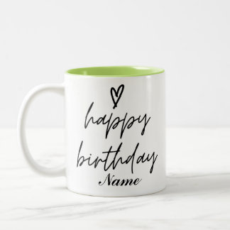 Personalizable Happy Birthday Coffee Mug