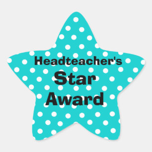 personalizable headteachers star award stickers