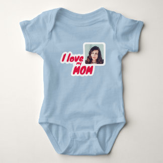 Personalizable I Love My Mom Baby Bodysuit