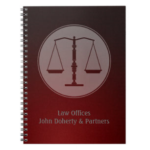 Personalizable Lawyer Notebook - Scales of Justice