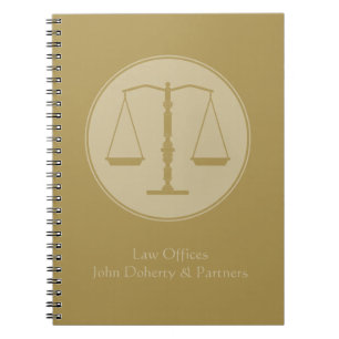 Personalizable Lawyer   Scales of Justice Notebook
