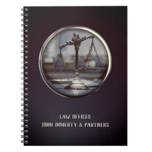 Personalizable Lawyer Scales of Justice Notebook