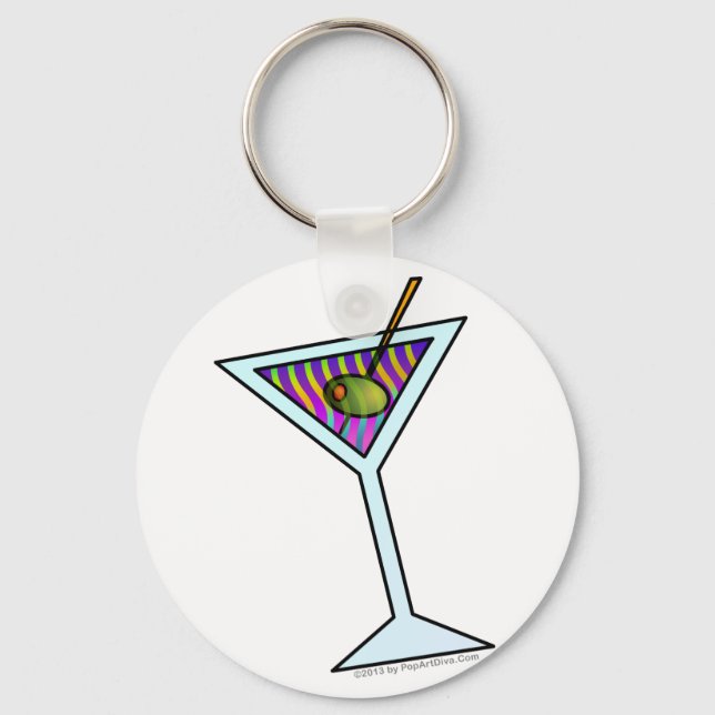 Personalizable MARTINI ART KEYCHAINS (Front)