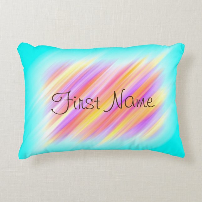 Personalizable Multicoloured CUTE Pattern Decorative Cushion (Front)