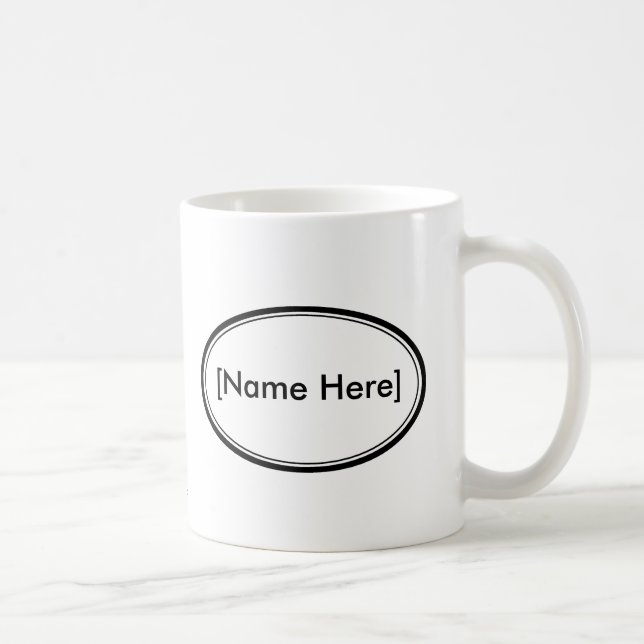 Personalizable Name Stamp Coffee Mug (Right)