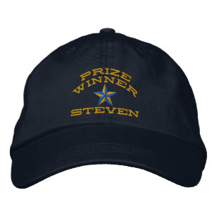 Personalizable Name Year Prize Winner Embroidery Embroidered Hat