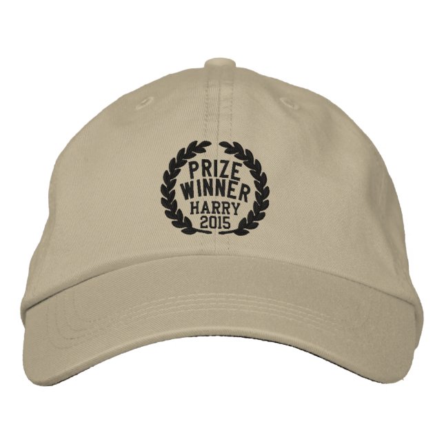 Personalizable Name Year Prize Winner Embroidery Embroidered Hat (Front)