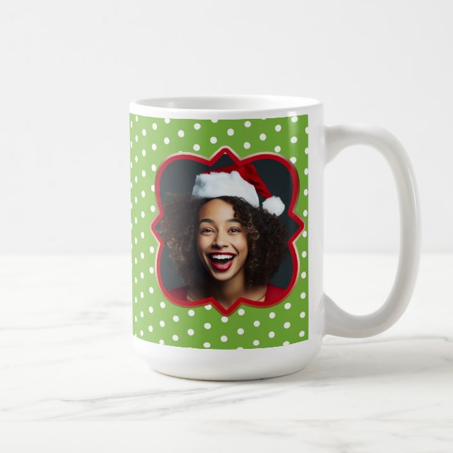 Personalizable "Naughty List" Photo Mug, 15 oz Coffee Mug (Right)