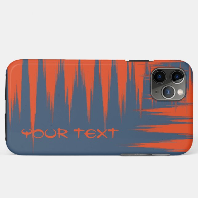 Personalizable Navy and Orange Case-Mate iPhone Case (Back (Horizontal))