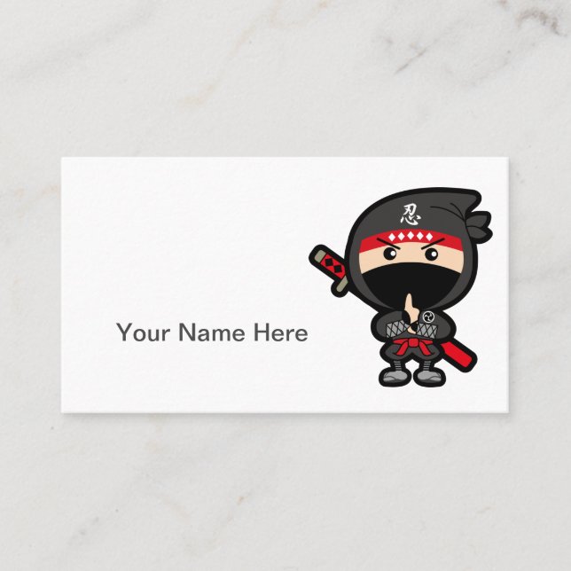 Personalizable Ninja Business Card (Front)