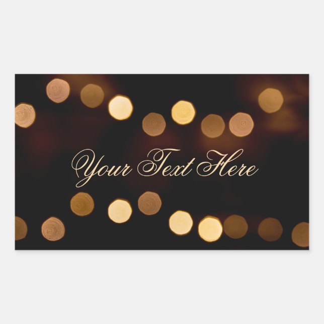 Personalizable noble sparkling sticker! rectangular sticker (Front)