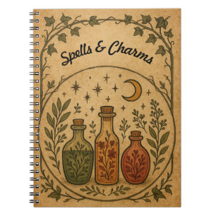 Personalizable notebook with apothecary design
