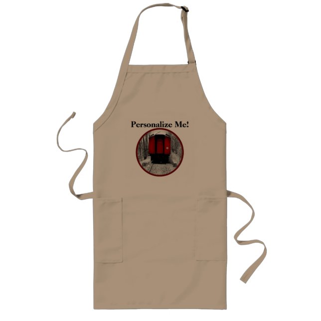Personalizable Old Fashioned Train Photo Long Apron (Front)