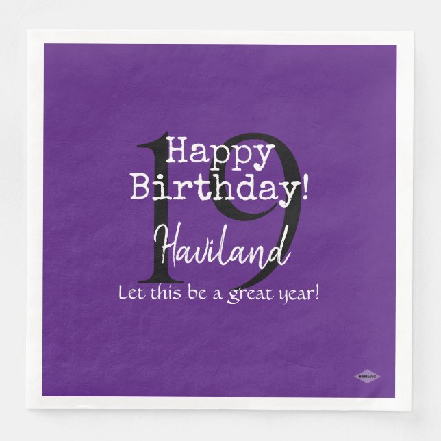 Personalizable Paper Napkins HAMbyWG (Front)