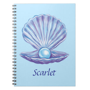 Personalizable Pearl of the Ocean (Blue) Notebook
