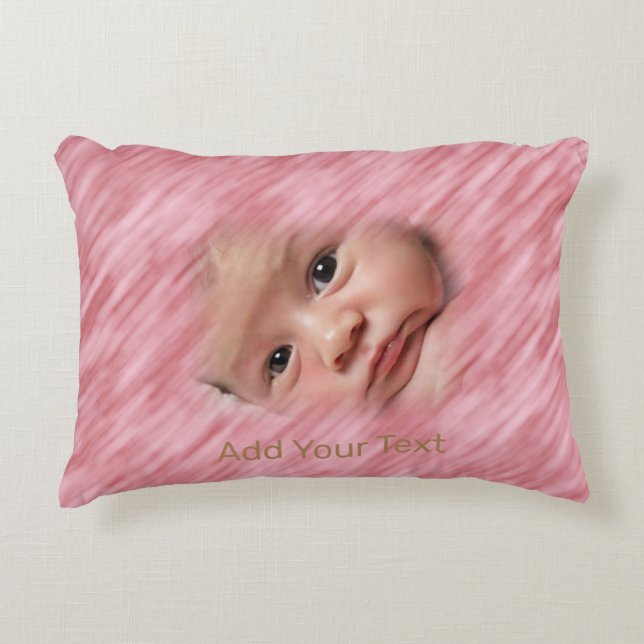 Personalizable Photo and Text Decorative Cushion (Front)