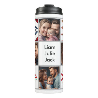 Personalizable Photo Collage Thermal Tumbler