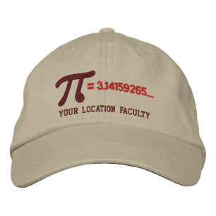 Personalizable Pi Formula Embroidered Hat