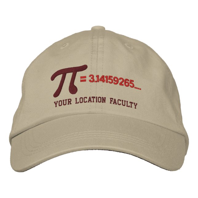 Personalizable Pi Formula Embroidered Hat (Front)