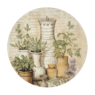 Personalizable Potted Herb Garden Cutting Board
