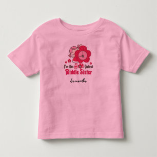 Personalizable Rag Doll Cutest Middle Sister Toddler T-Shirt