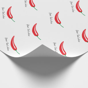 Personalizable red hot chilli pepper wrapping wrapping paper