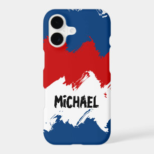Personalizable Red, White and Blue Cool Stripes
