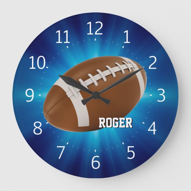 Personalizable Rugby Wall Clock (Front)
