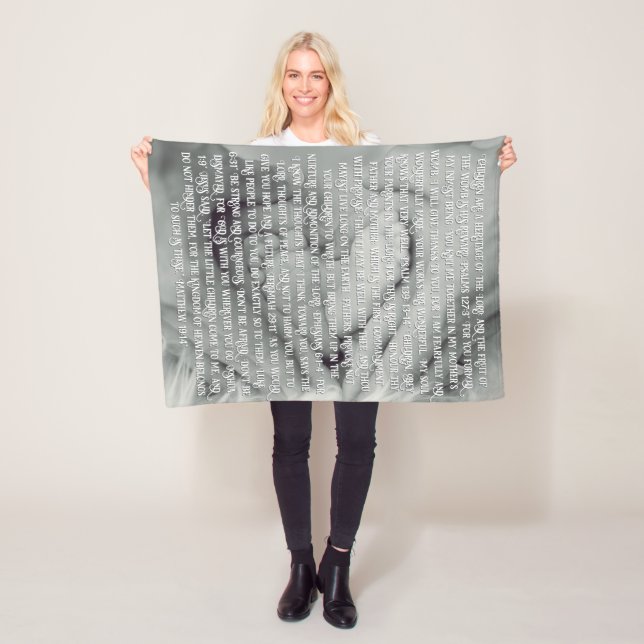 Personalizable Scripture Keepsake Fleece Blanket (In Situ)