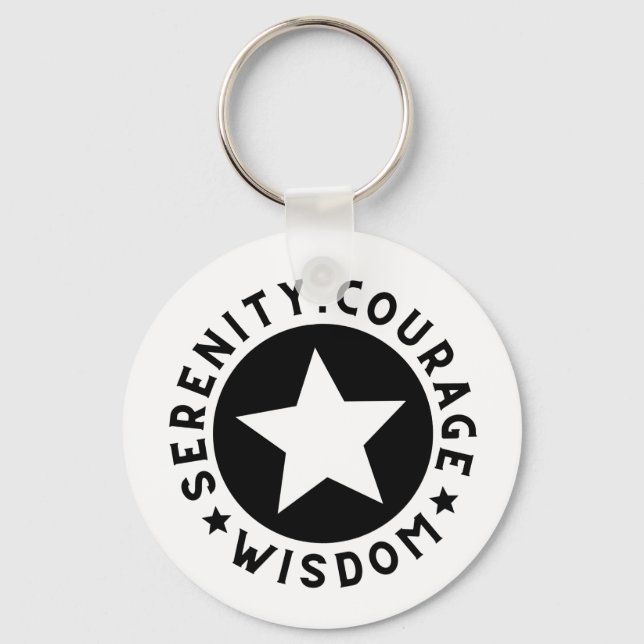 Personalizable Sobriety Keepsake Key Ring (Front)
