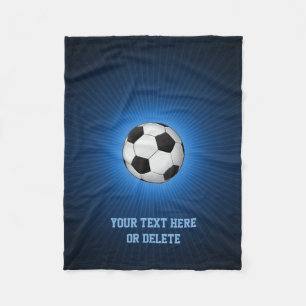 Personalizable Soccer Football ball Fleece Blanket