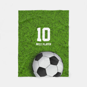Personalizable Soccer Football ball Fleece Blanket